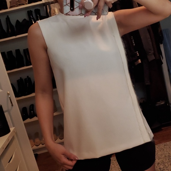 Zara basic sleeveless design cream top - Picture 4 of 7